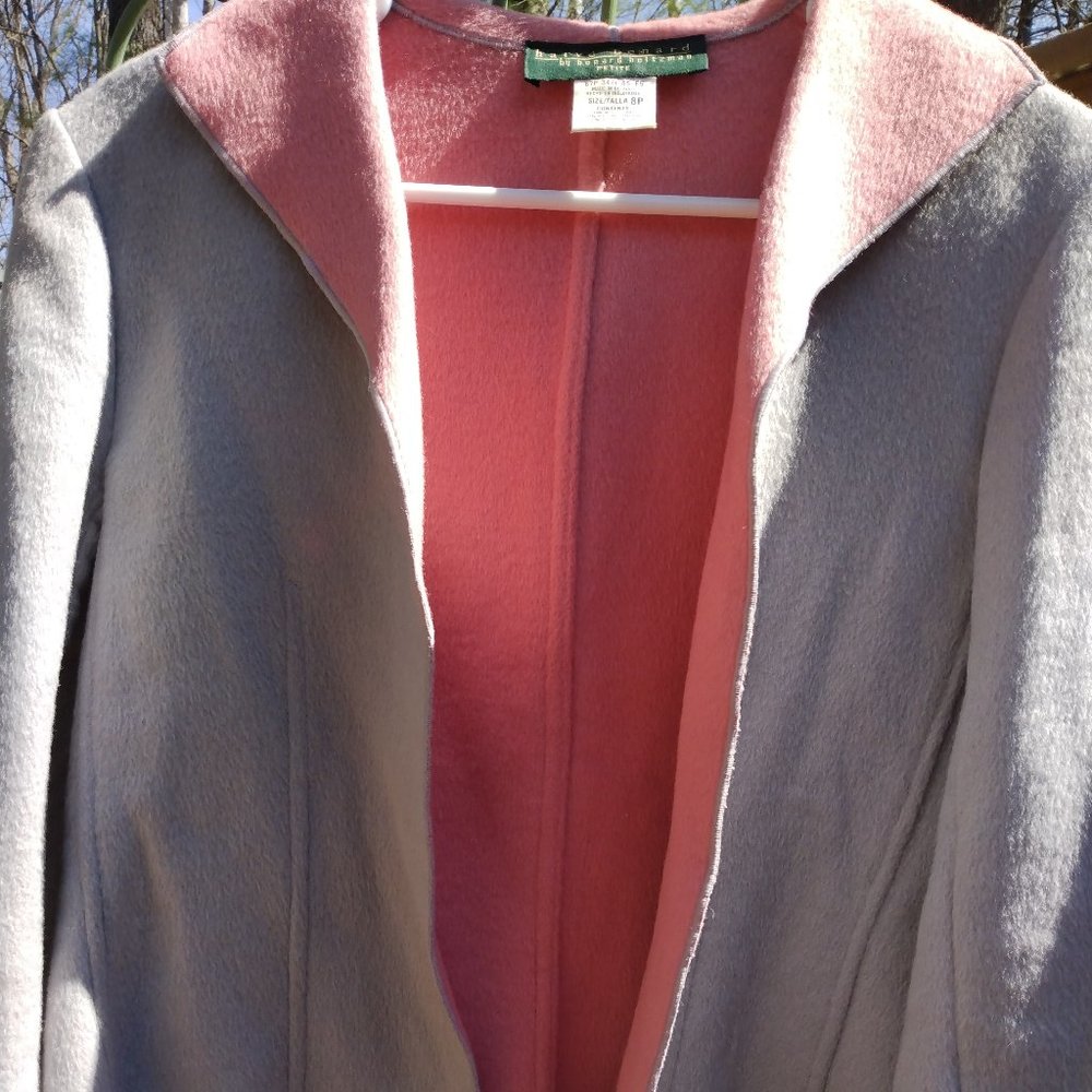 Vintage Harve Benard Wool Blend Blazer, coat, pink, gray, petite